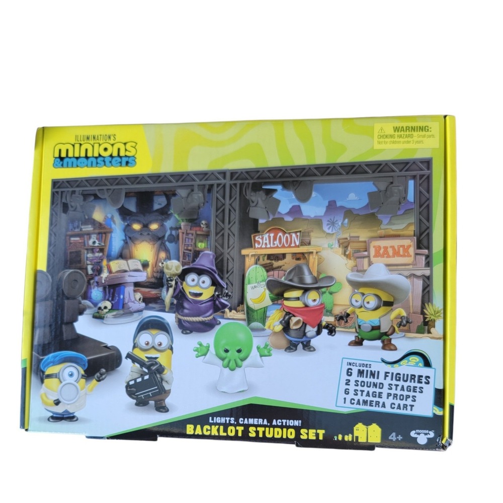 Minions & Monsters Backlot Studio Set Kids OS Yellow New Playset Moose Toys